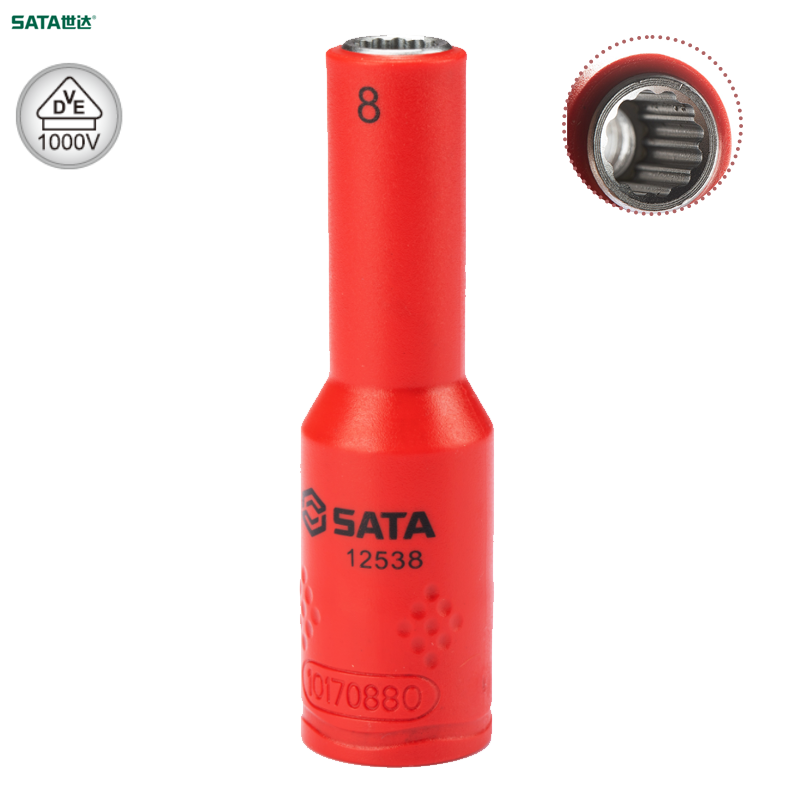 SATA/世达 10MM系列VDE绝缘12角长套筒22MM 12552
