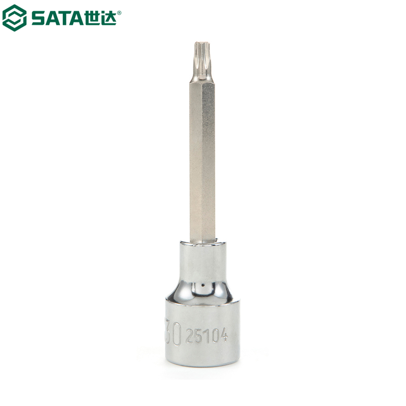 SATA/世达 12.5MM系列100MM长花形旋具套筒T55 25108