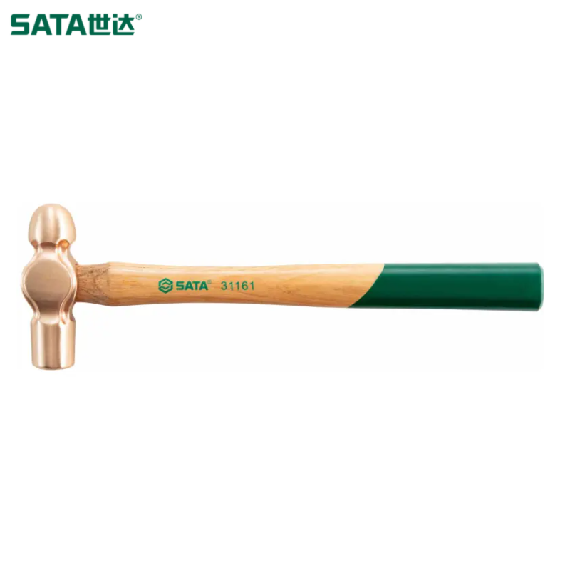 SATA/世达 铍青铜防爆木柄圆头锤1磅 31161