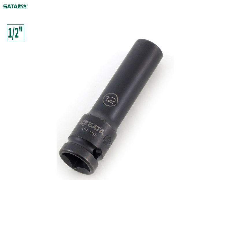 SATA/世达 1/2"系列六角风动薄壁长套筒17MM 34410T