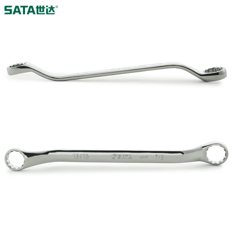 SATA/世达 英制全抛光双梅花扳手13/16"x7/8" 42105