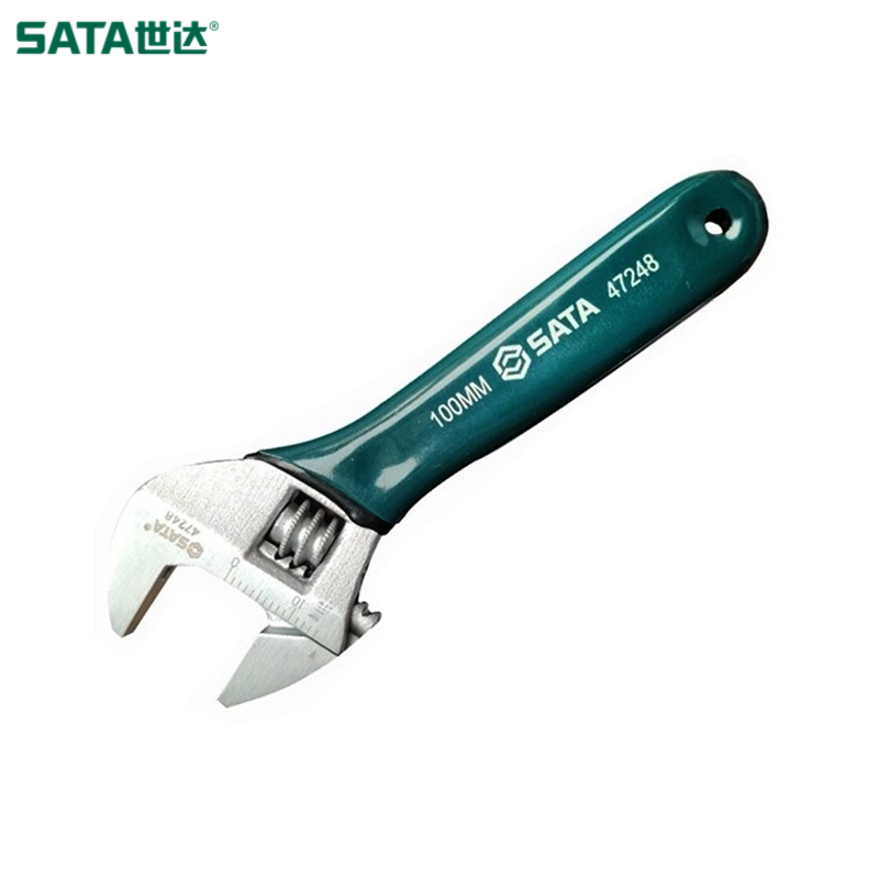 SATA/世达 沾塑欧式活动扳手4" 47248