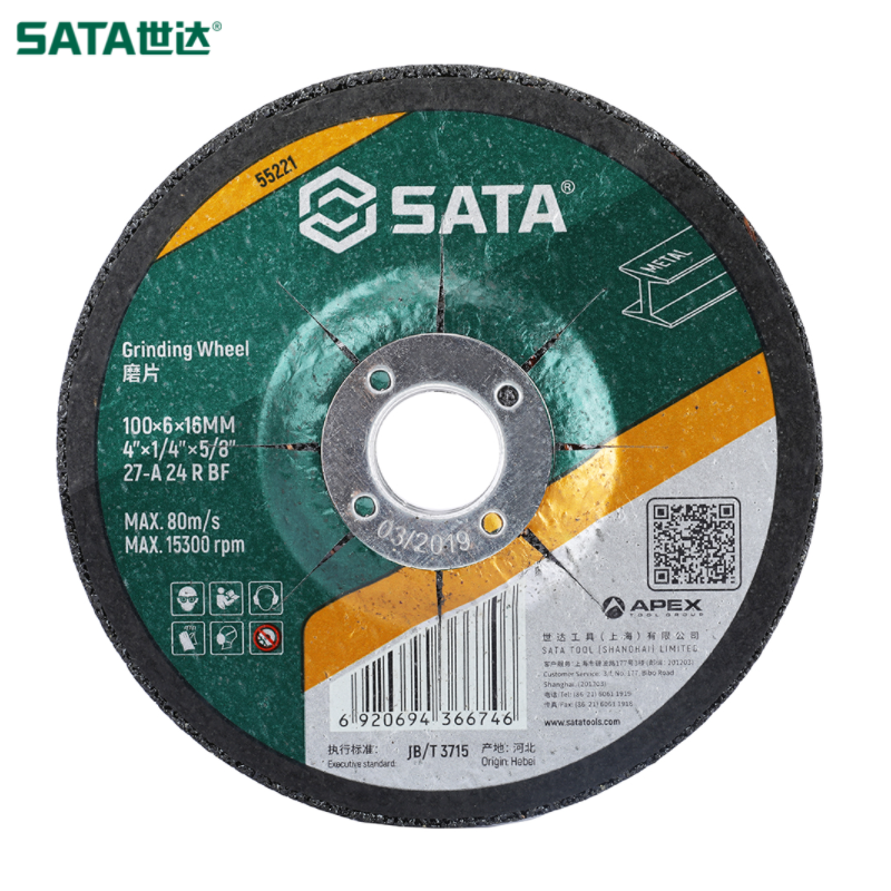 SATA/世达 金属磨片100x6x16MM 55221
