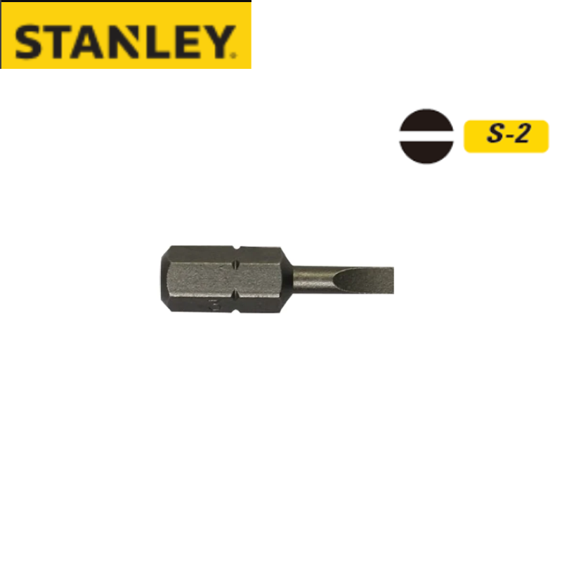STANLEY/史丹利 6.3MM系列一字旋具头SL5.0x25mm(x10) 63-003T-23