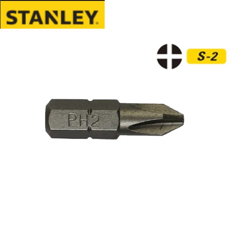 STANLEY/史丹利 6.3MM系列十字旋具头PH2x25mm(x10) 63-023T-23