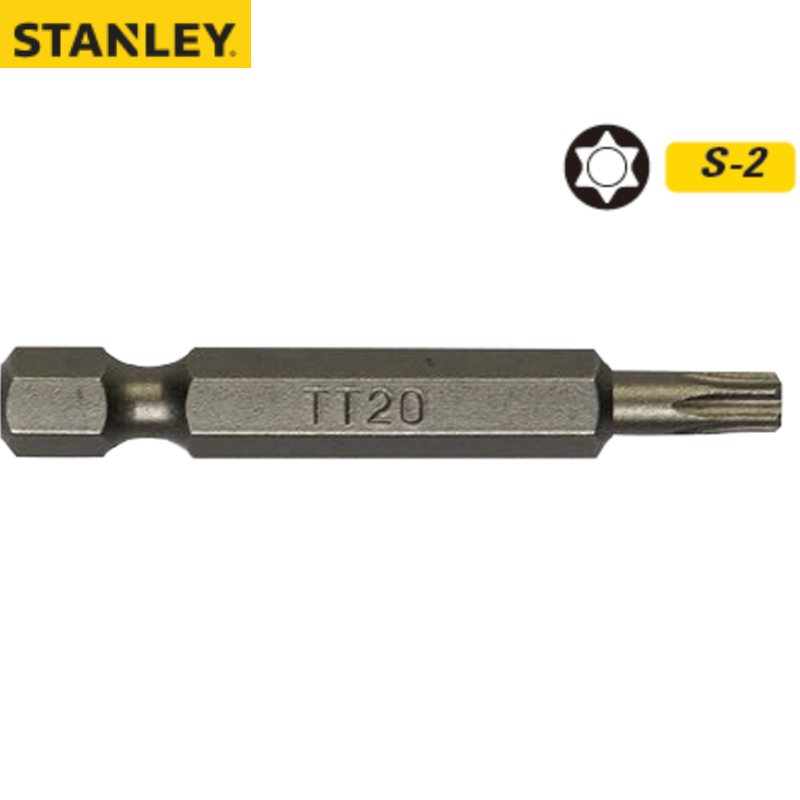 STANLEY/史丹利 6.3MM系列中孔花形旋具头TT10x50mm(x10)(将改定制化) 63-074T-23