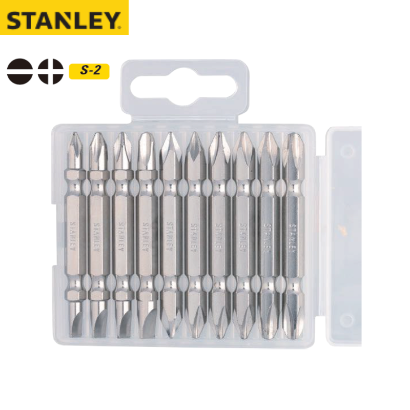 STANLEY/史丹利 10件6.3MM系列65mm长镀镍双头旋具头组套 63-421-23C