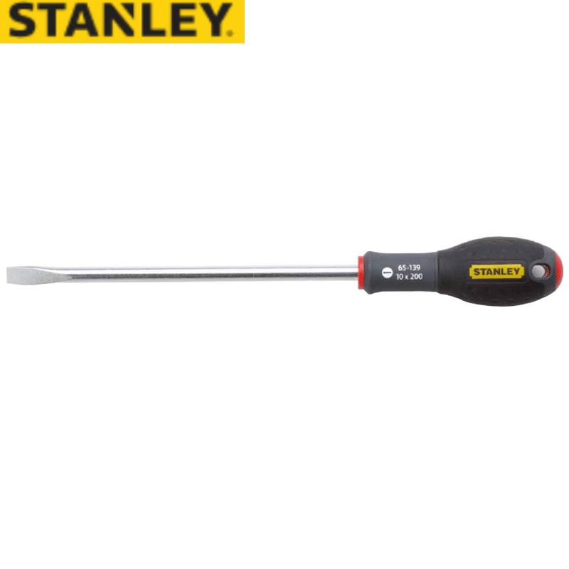 STANLEY/史丹利 三色柄一字螺丝批6.5x150mm 65-141-14