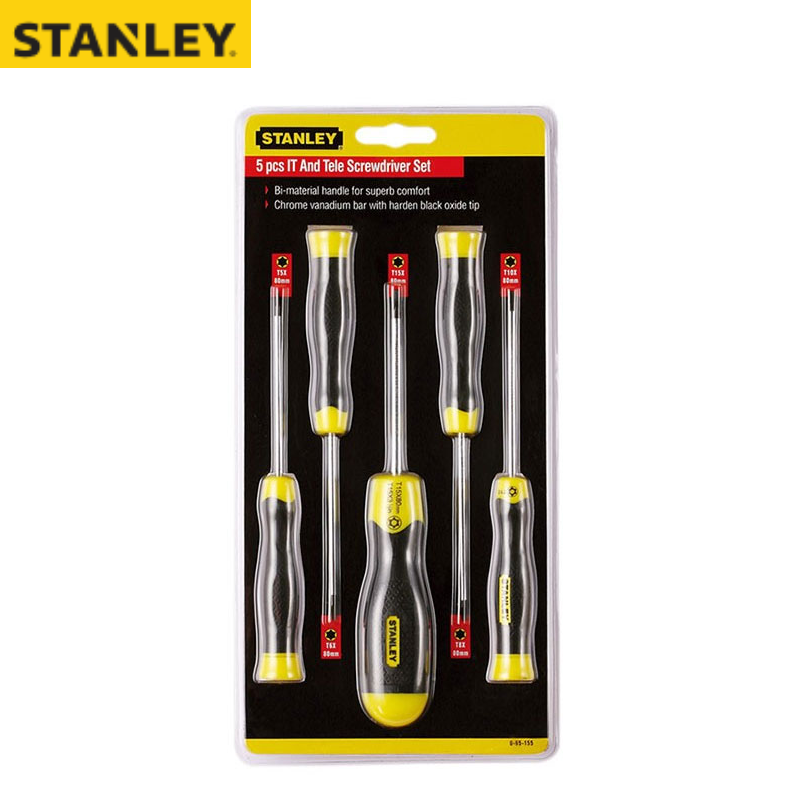 STANLEY/史丹利 5件套胶柄花形螺丝批 65-155-0-23