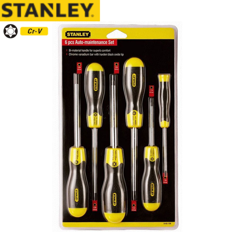 STANLEY/史丹利 6件套胶柄中孔花形螺丝批 65-156-0-23