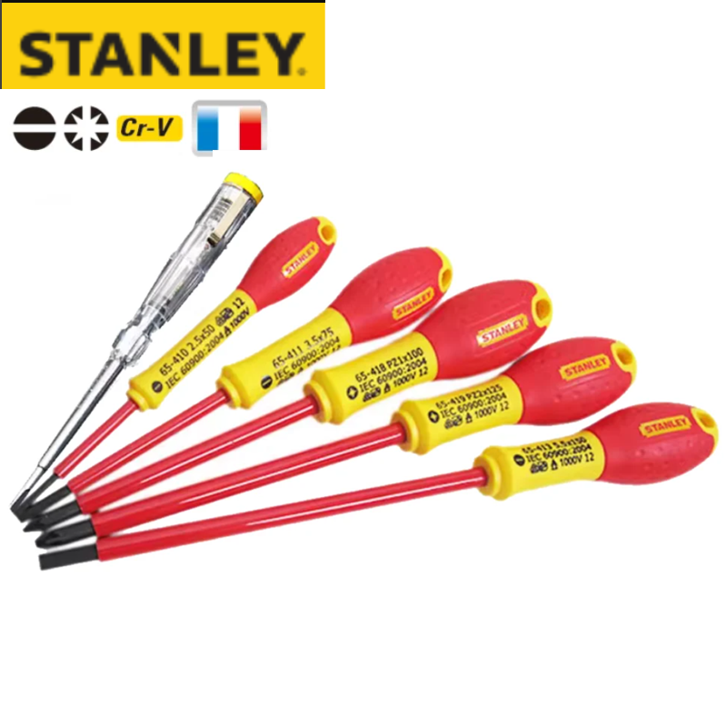 STANLEY/史丹利 6件套双色柄绝缘螺丝批 65-443-14