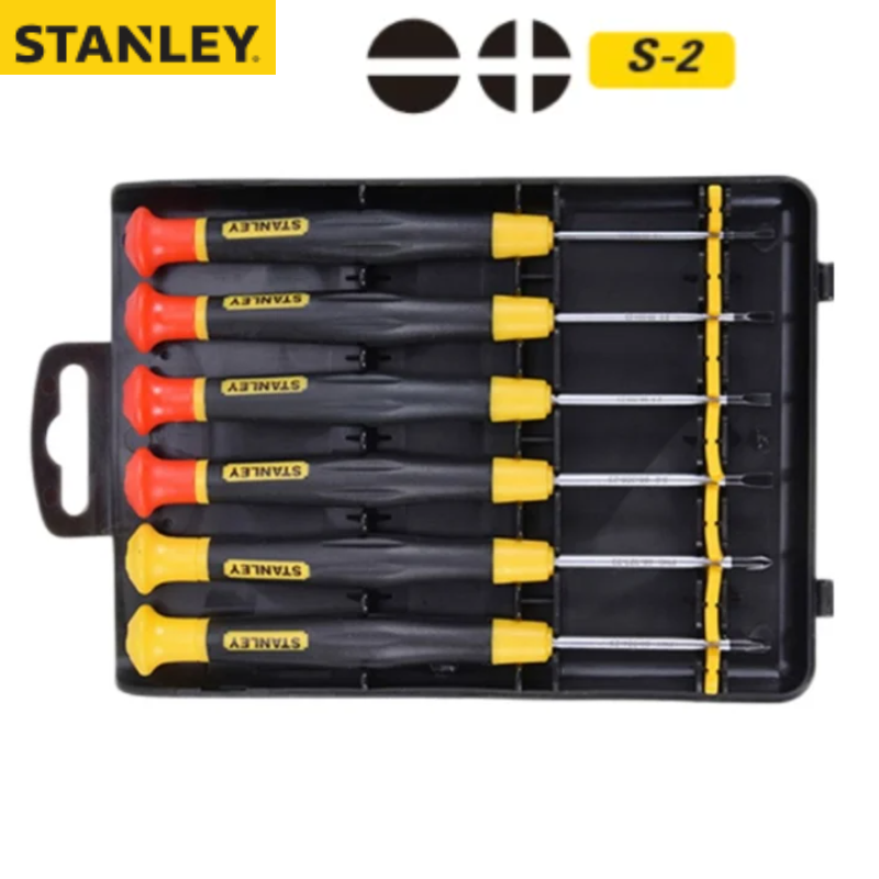 STANLEY/史丹利 6件套一字、十字微型螺丝批组套A 66-392-23