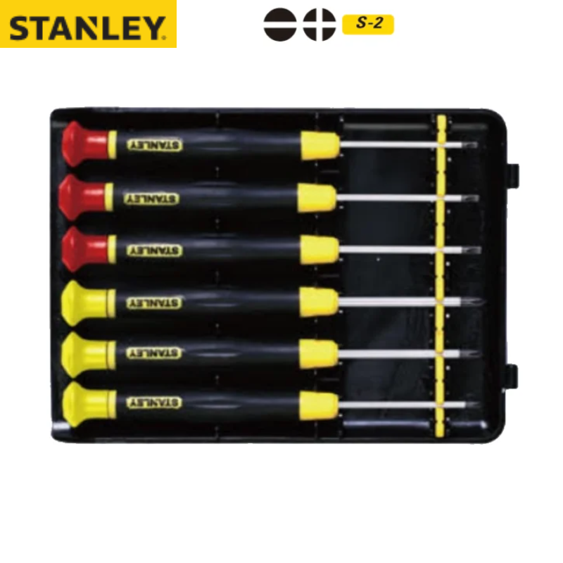 STANLEY/史丹利 6件套一字、十字微型螺丝批组套B 66-393-23