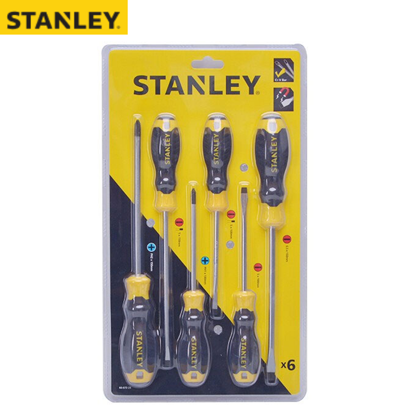 STANLEY/史丹利 6件B系列胶柄一十字螺丝批 66-672-23