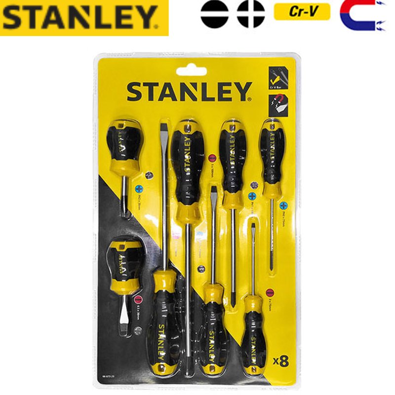 STANLEY/史丹利 8件B系列胶柄一十字螺丝批 66-673-23