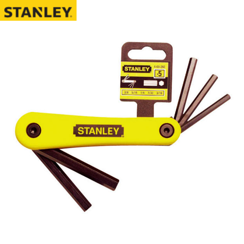 STANLEY/史丹利 5件套英制折叠式内六角扳手3/16"-3/8" 69-260-23C