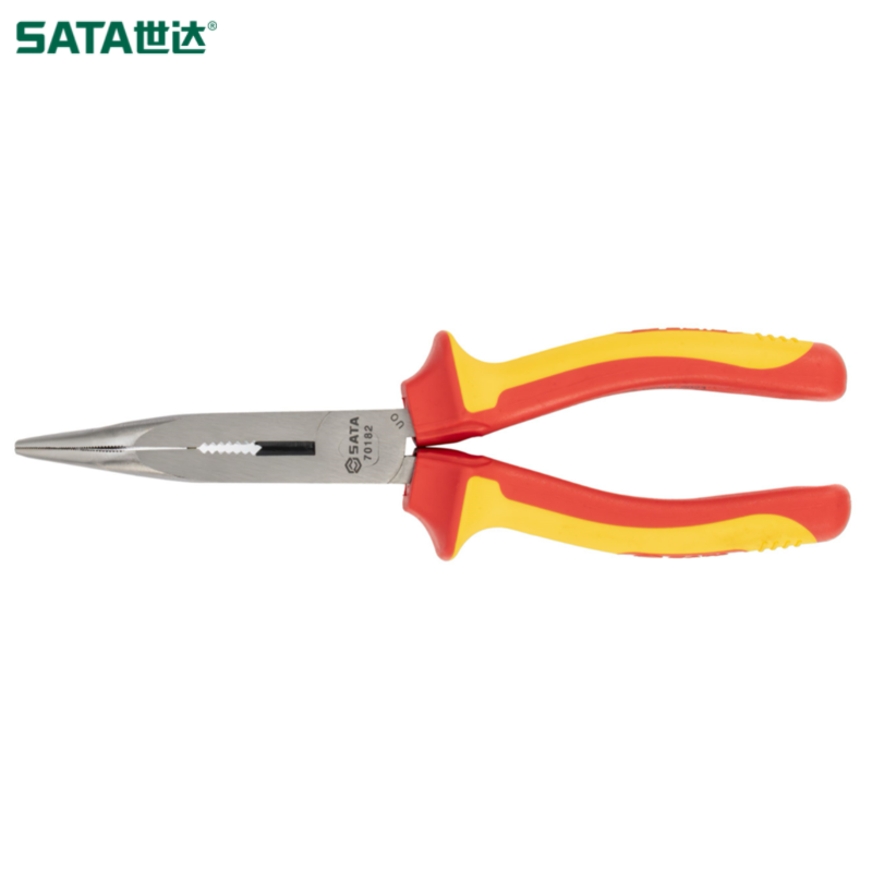 SATA/世达 绝缘耐压弯嘴钳8" 70182
