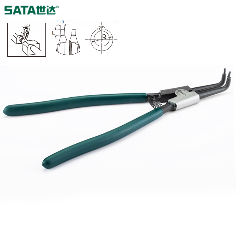 世达/sata 德式轴用曲口卡簧钳13" 72024