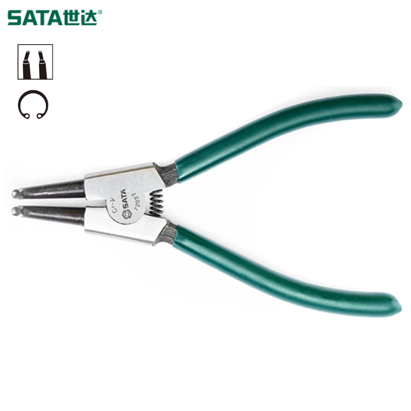 SATA/世达 德式穴用直口卡簧钳5" 72031