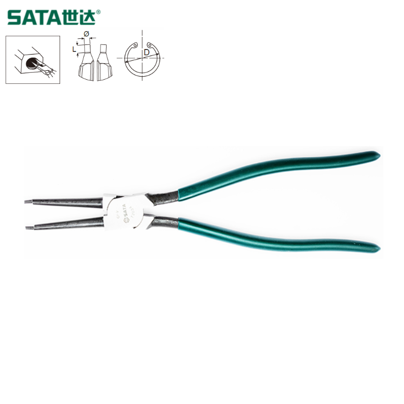 SATA/世达 德式穴用直口卡簧钳13" 72034