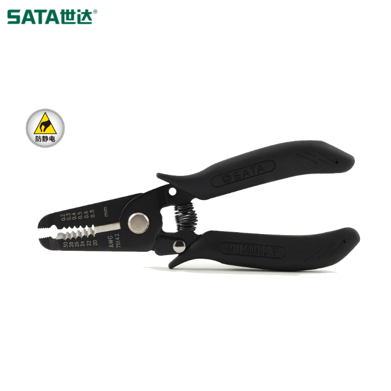世达/sata 防静电手柄剥线钳5"(0.2-0.8MM) 75142