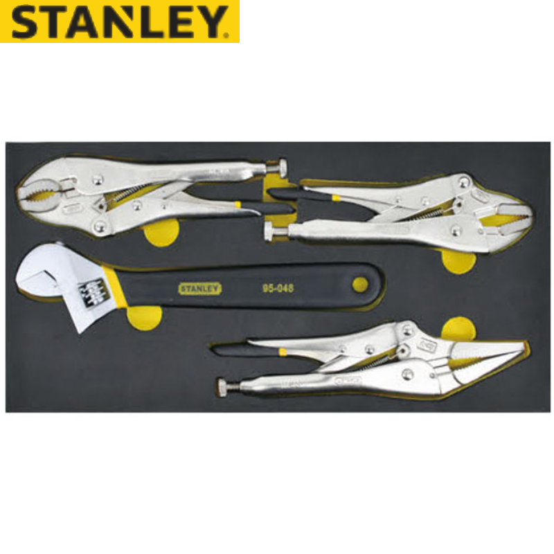 STANLEY/史丹利 EVA工具托组套-4件大力钳及活动扳手 90-037-23