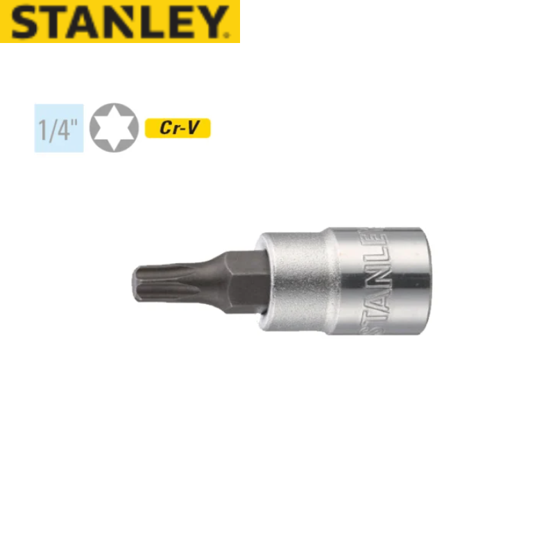 STANLEY/史丹利 6.3MM系列花形旋具套筒T30 91-582-1-22