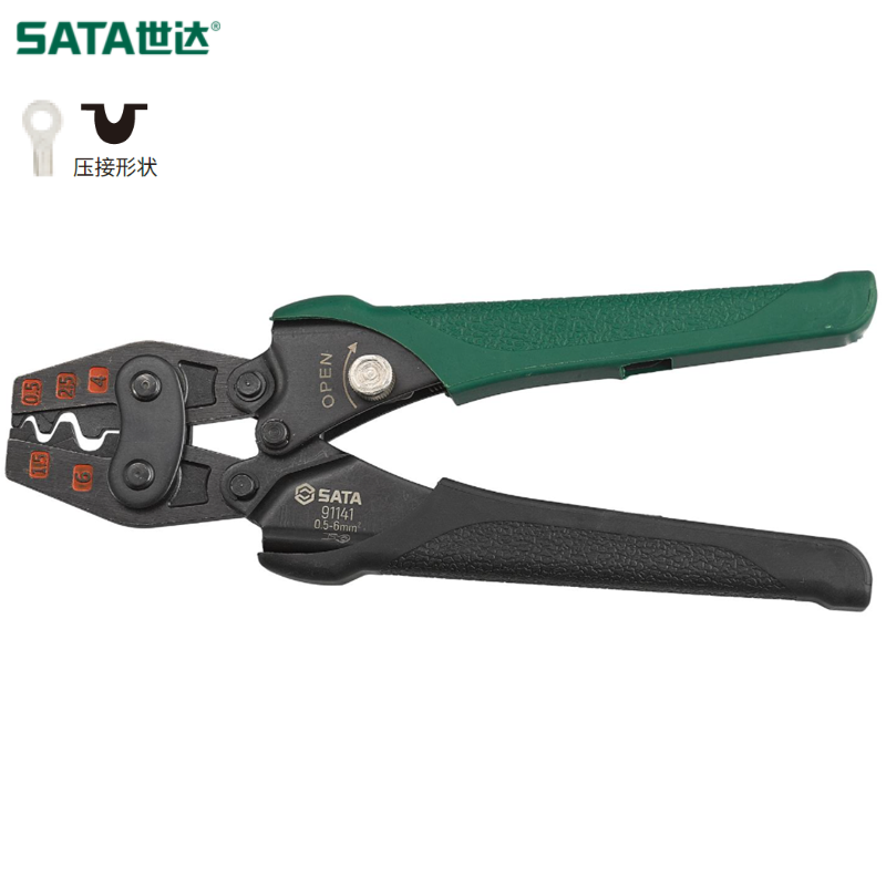 SATA/世达 强力裸端子压接钳0.5-6MM² 91141