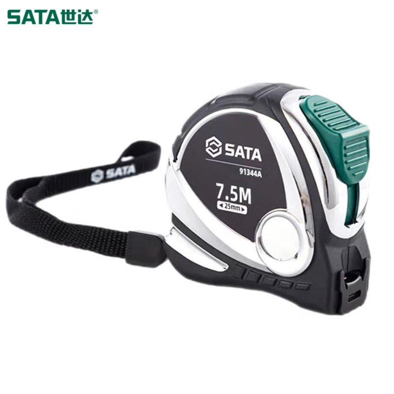 SATA/世达 凯钛系列橡塑型钢卷尺7.5Mx25MM 91344A