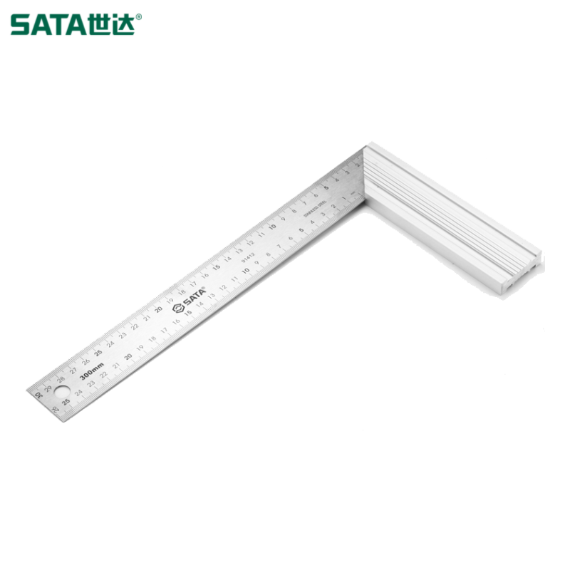 世达/sata 铝柄钢角尺300MM 91412
