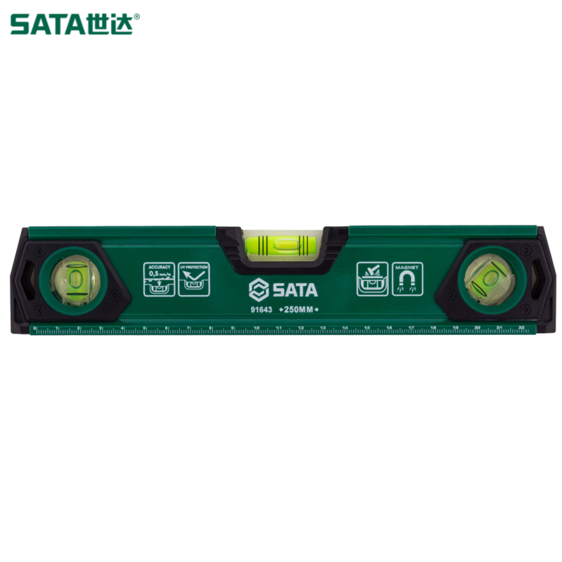 SATA/世达 带磁三水平泡水平尺250MM 91643