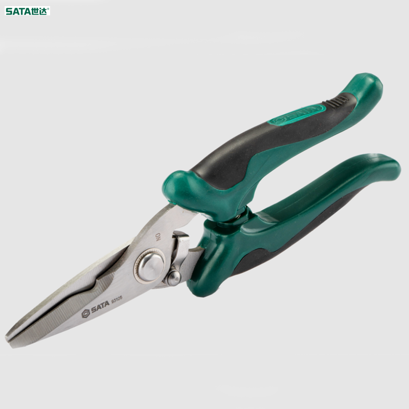 SATA/世达 双色柄强力电工多用剪7" 93105